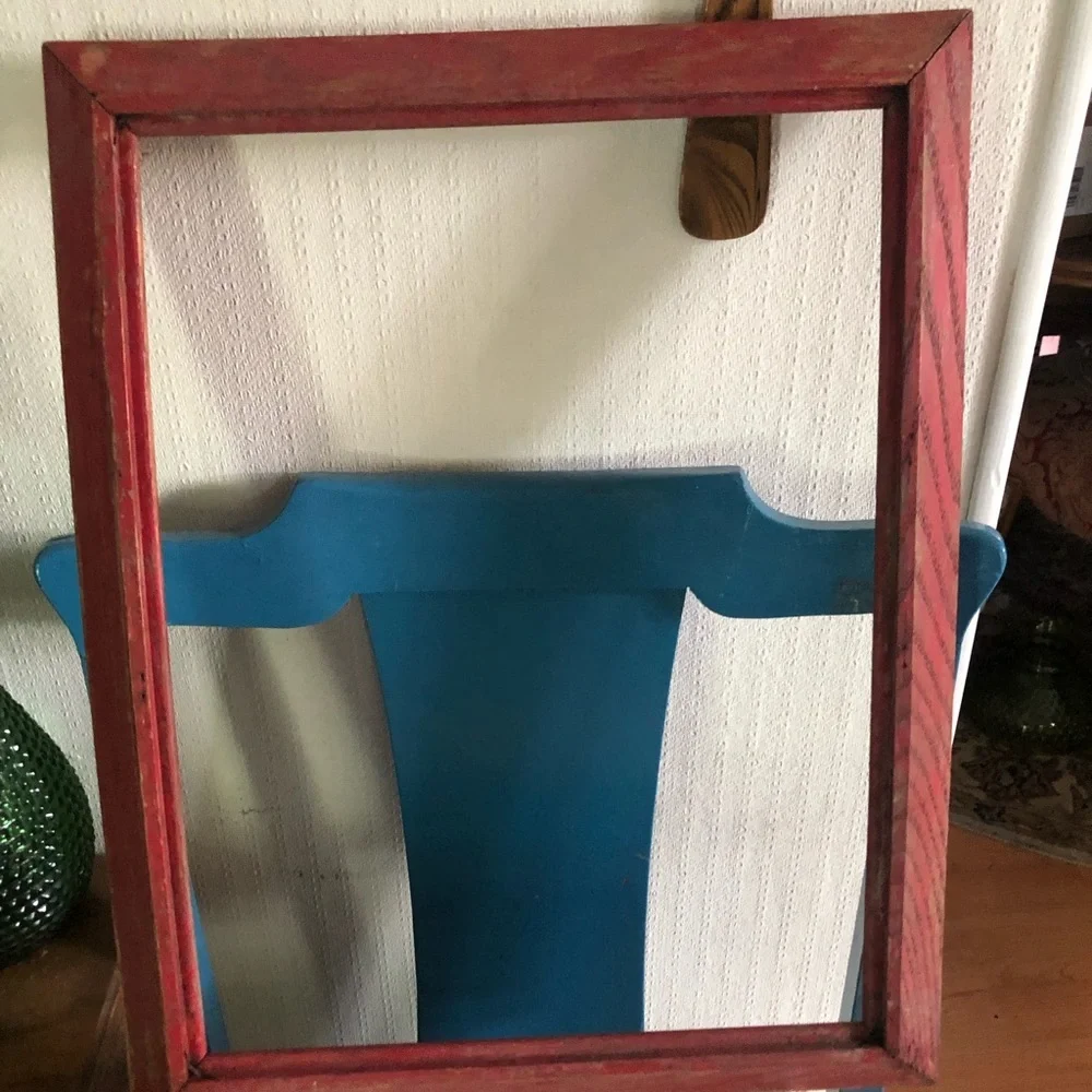 Vintage Red Wood Frame